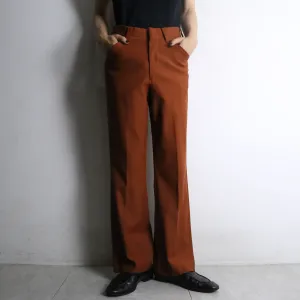 70’s brown color straight flare pants