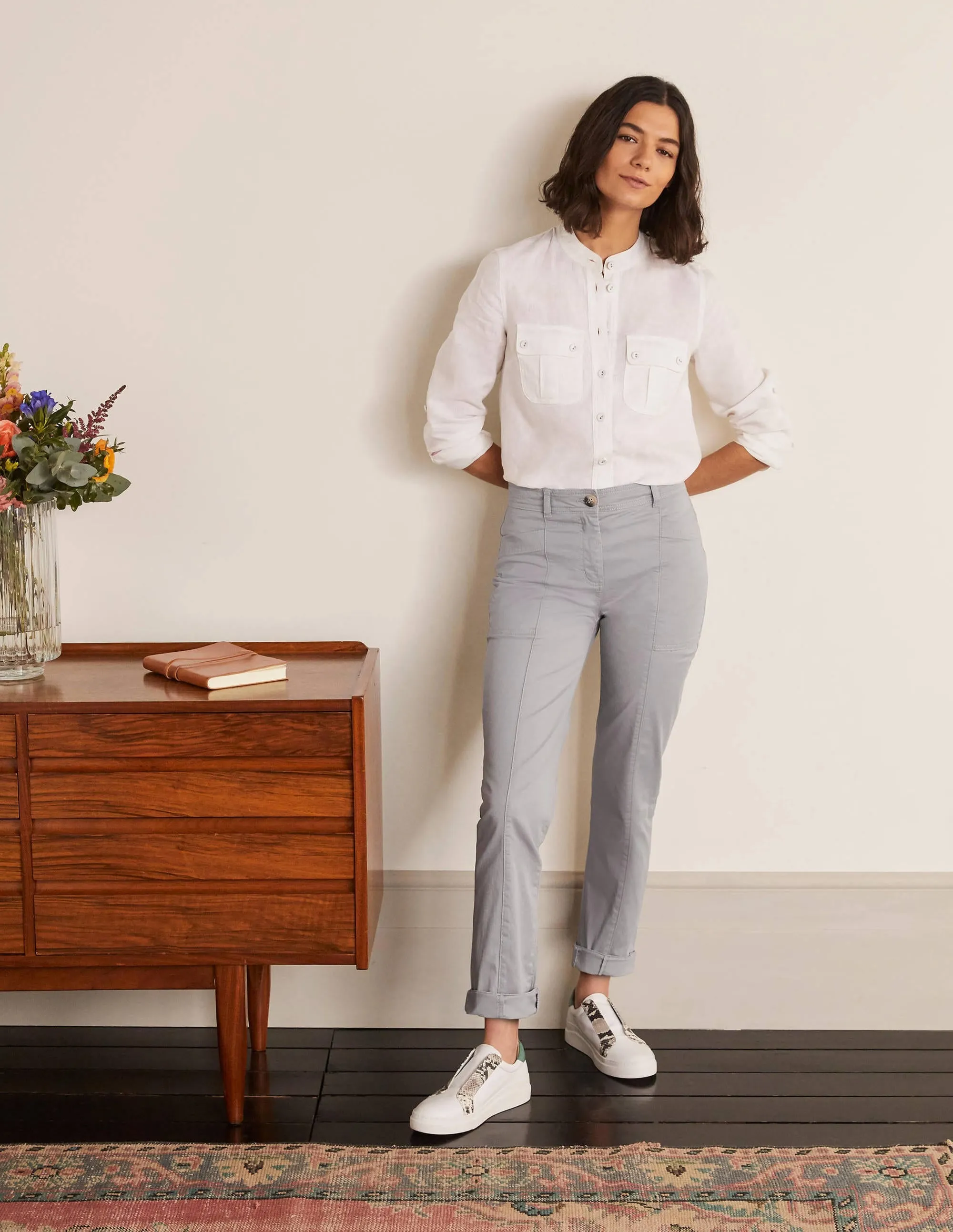 Abingdon Trousers-Grey Squirrel