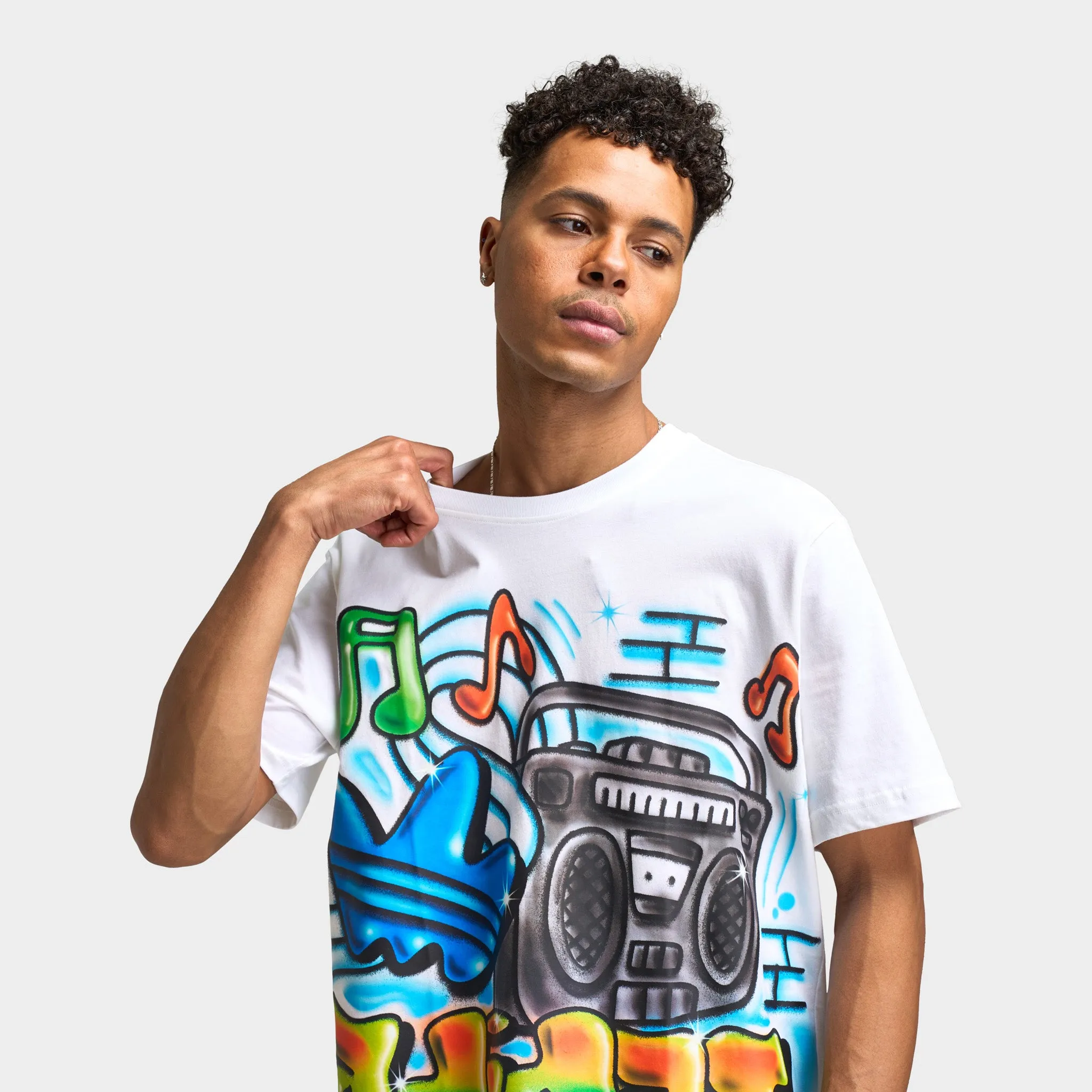 adidas Q12 TS Street Airbrush T-Shirt / White
