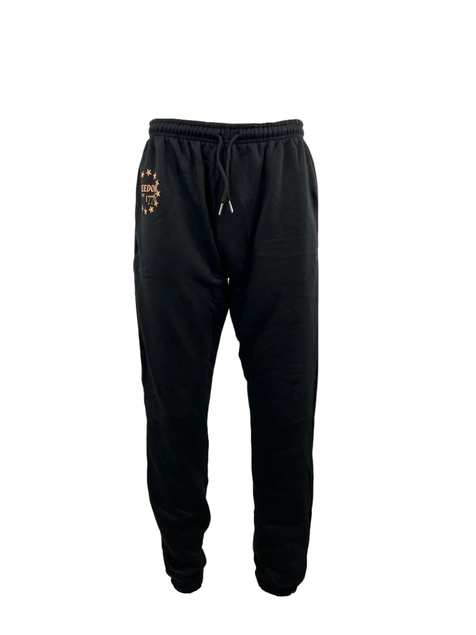 BETSY ROSS FREEDOM 1776 Black Sweatpants - Patriotic Comfort Fit Lounge Pants for American History Enthusiasts