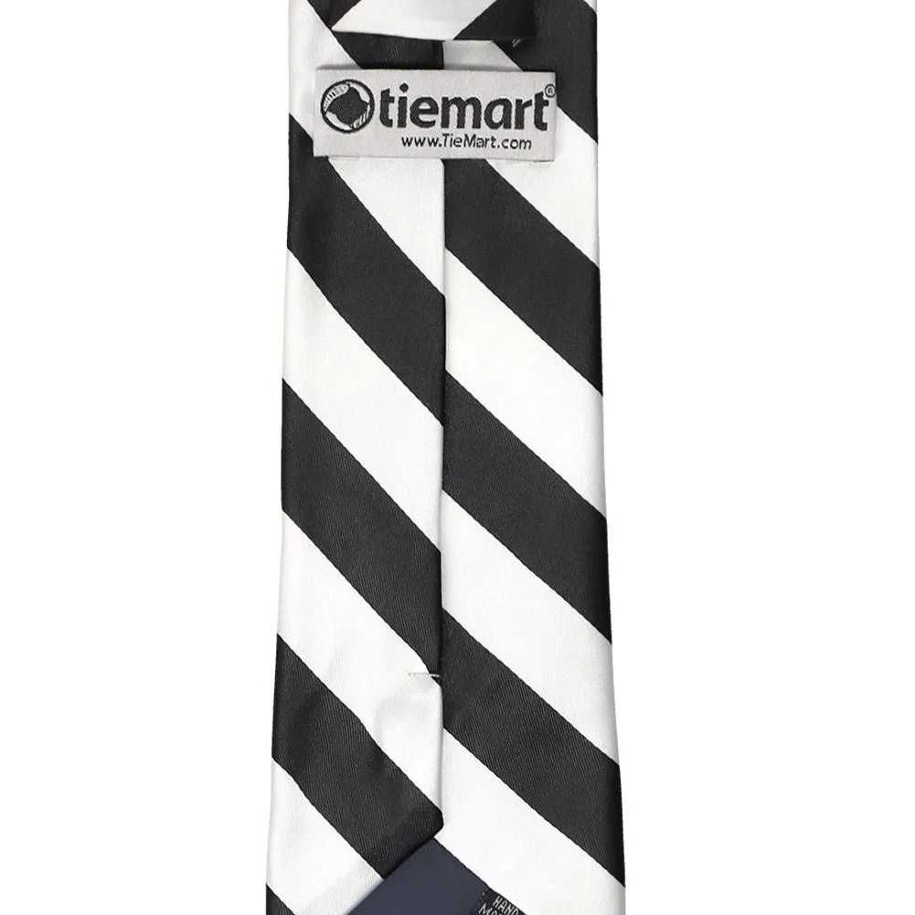 Black and White Striped Tie