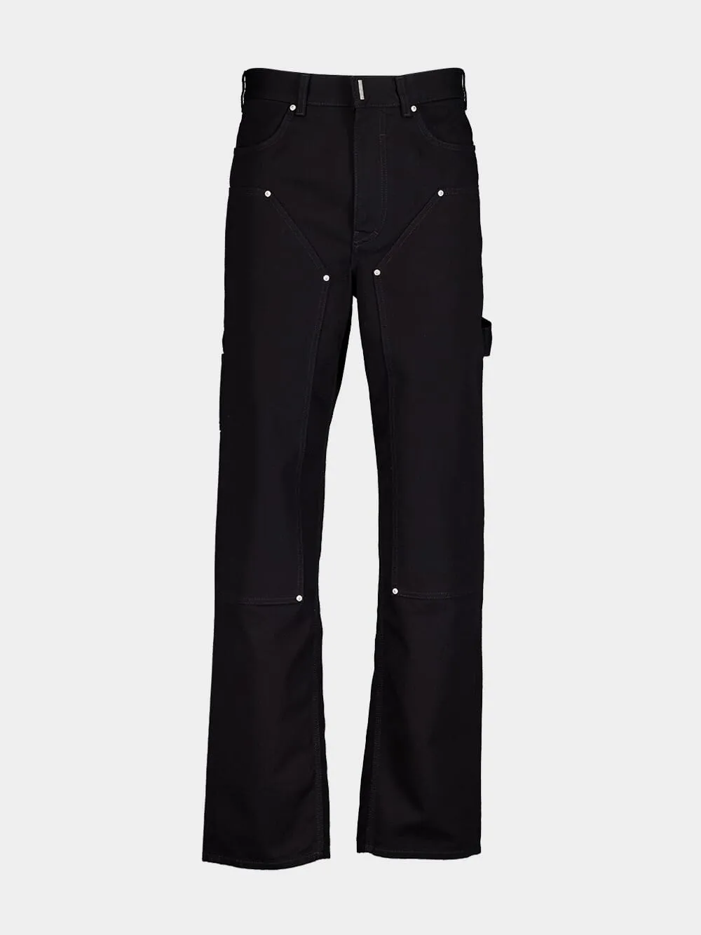 Black Cotton Carpenter Jeans