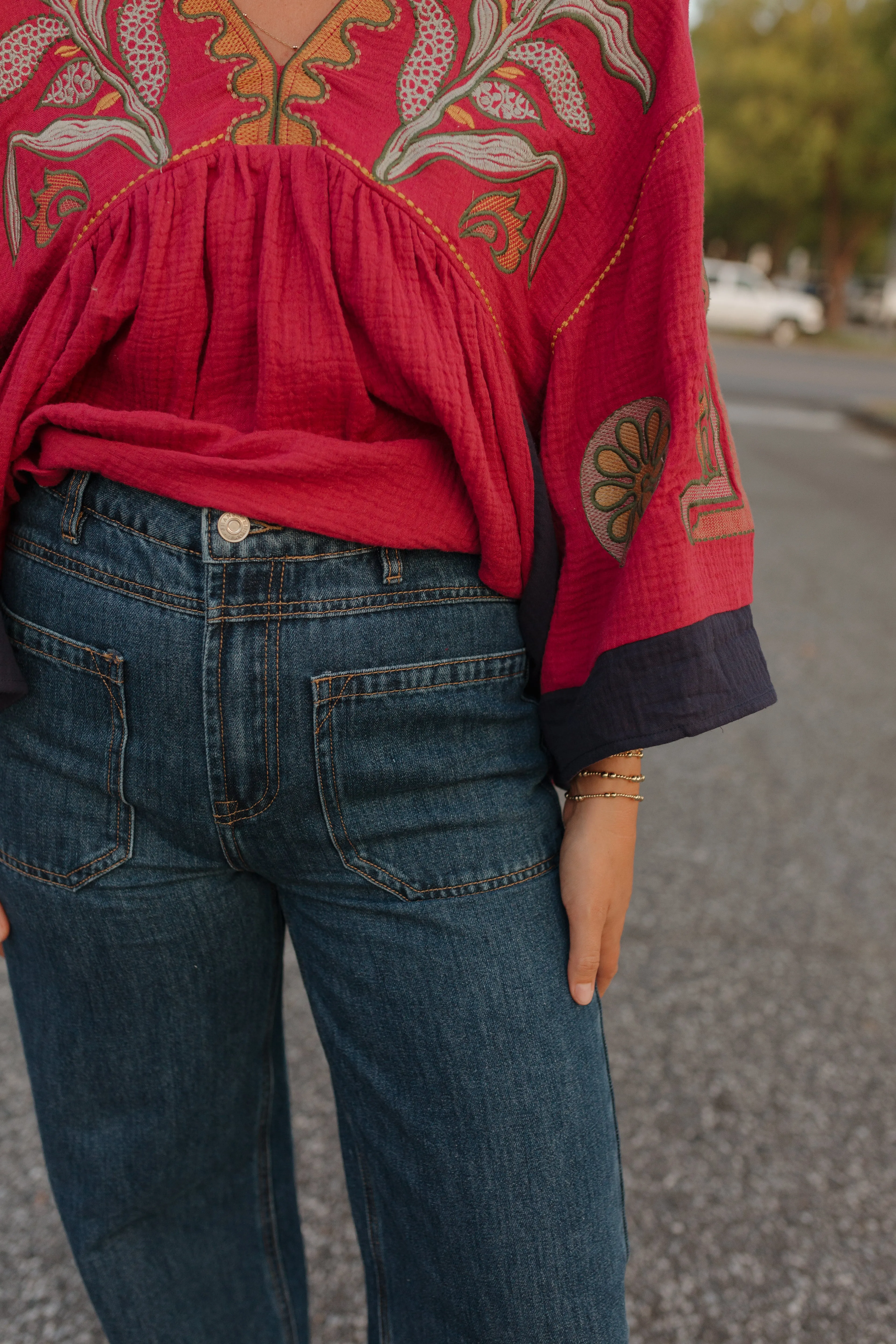 Blake Open Pocket Straight Leg Denim