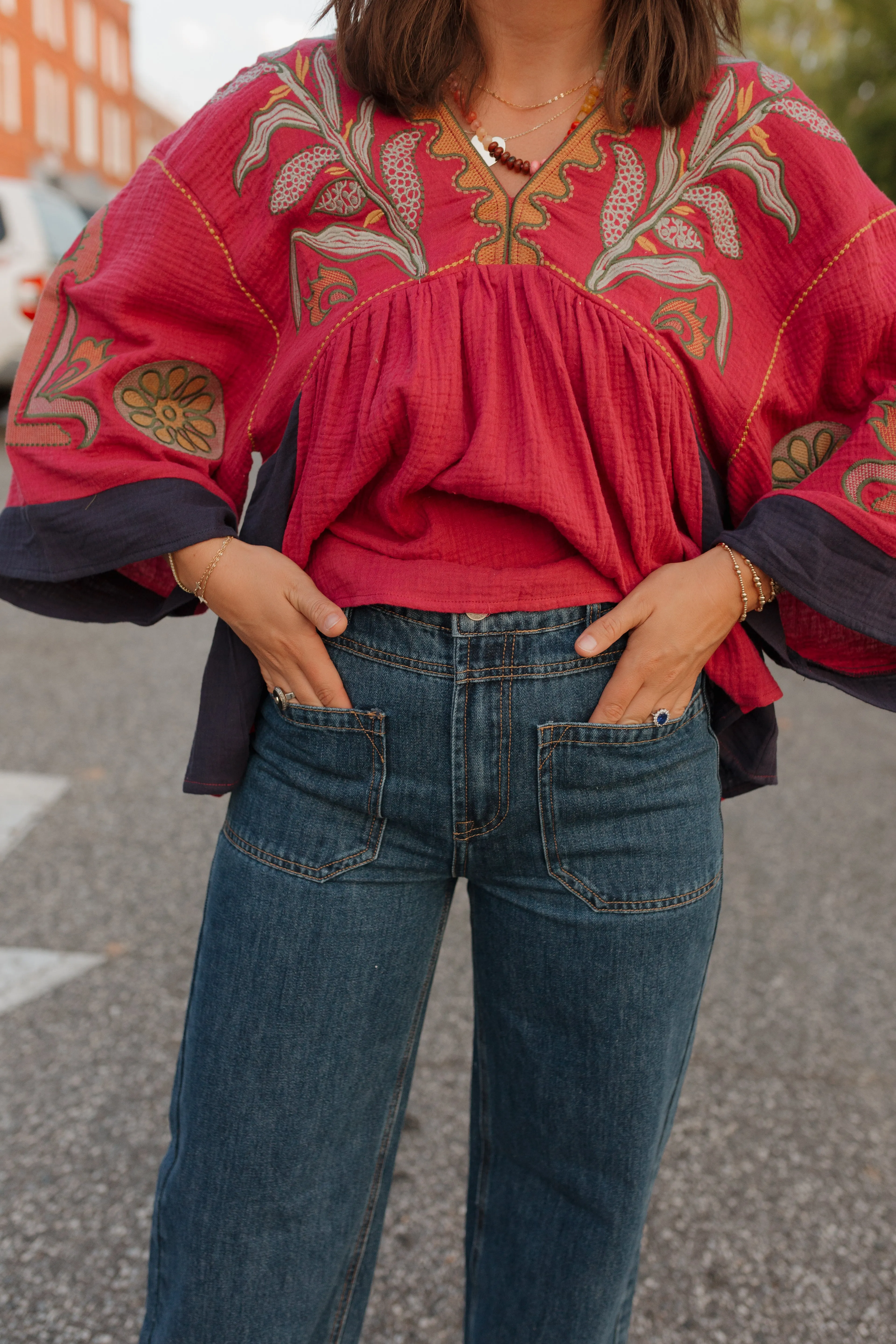 Blake Open Pocket Straight Leg Denim