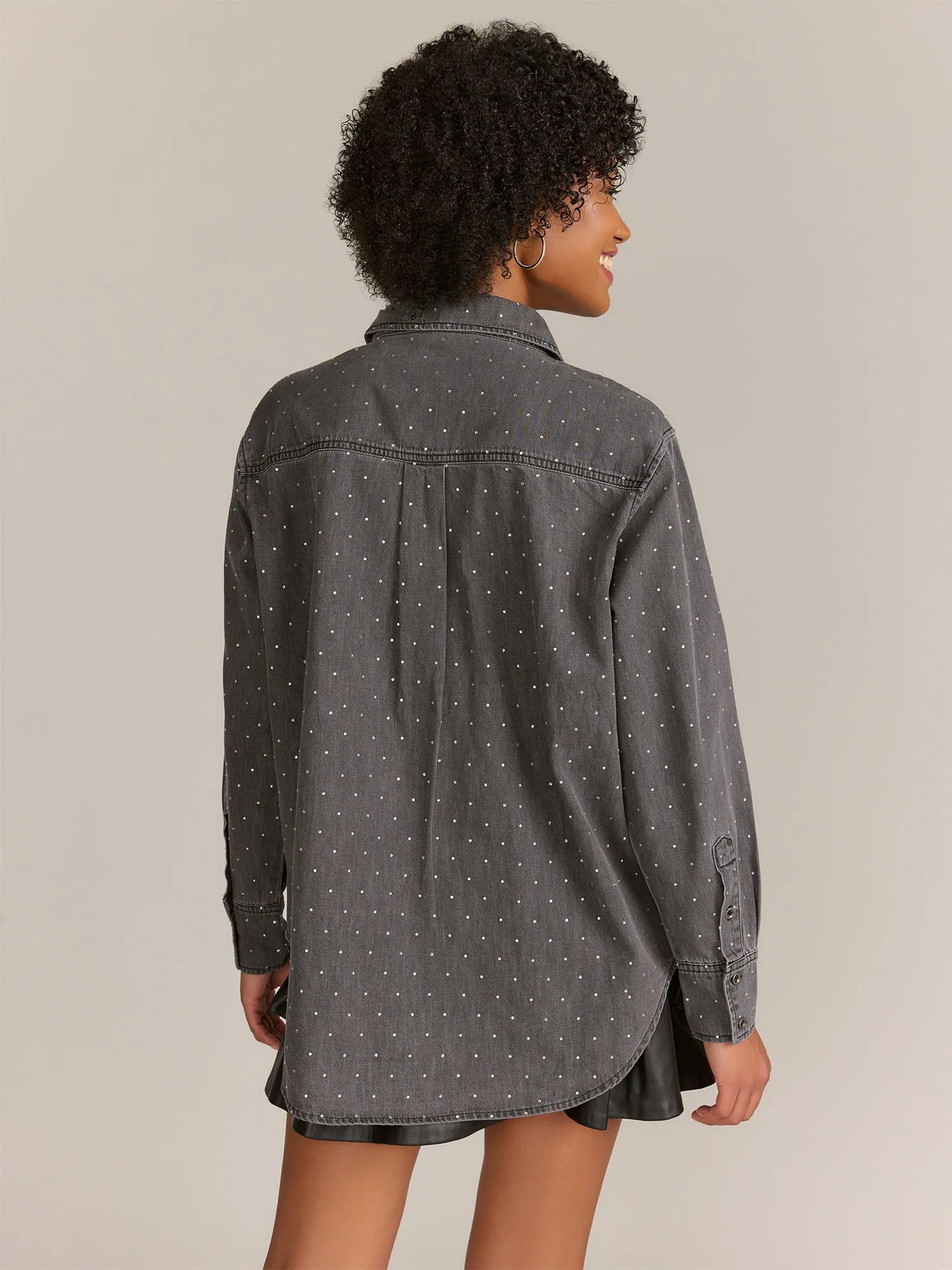 Blue B Long Sleeve Studded Button Down Shirt - Brands We Love