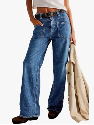 Blue contrast jeans detail