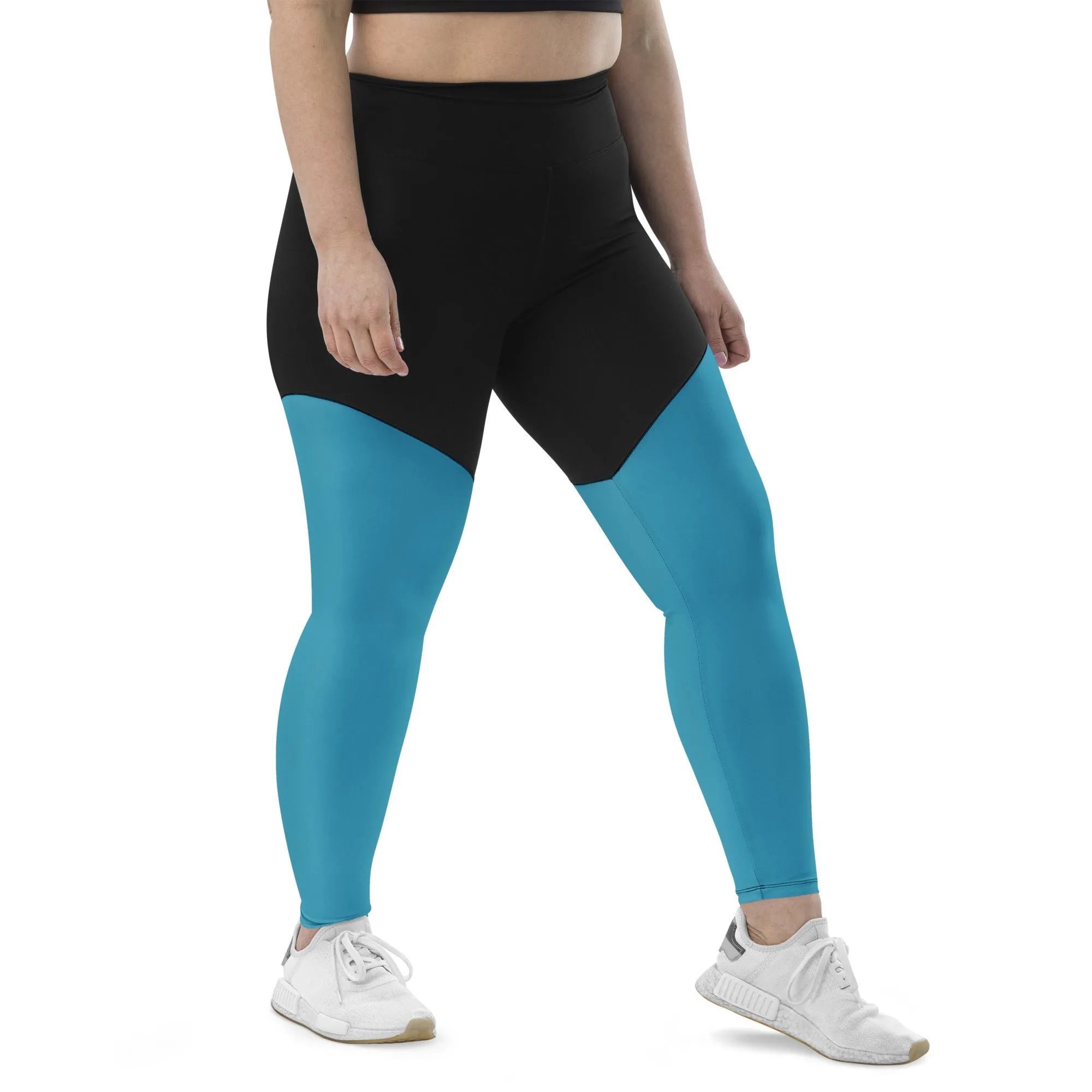 Blue Sports Leggings (Glamourange Women Sports Leggings With Design Colour)