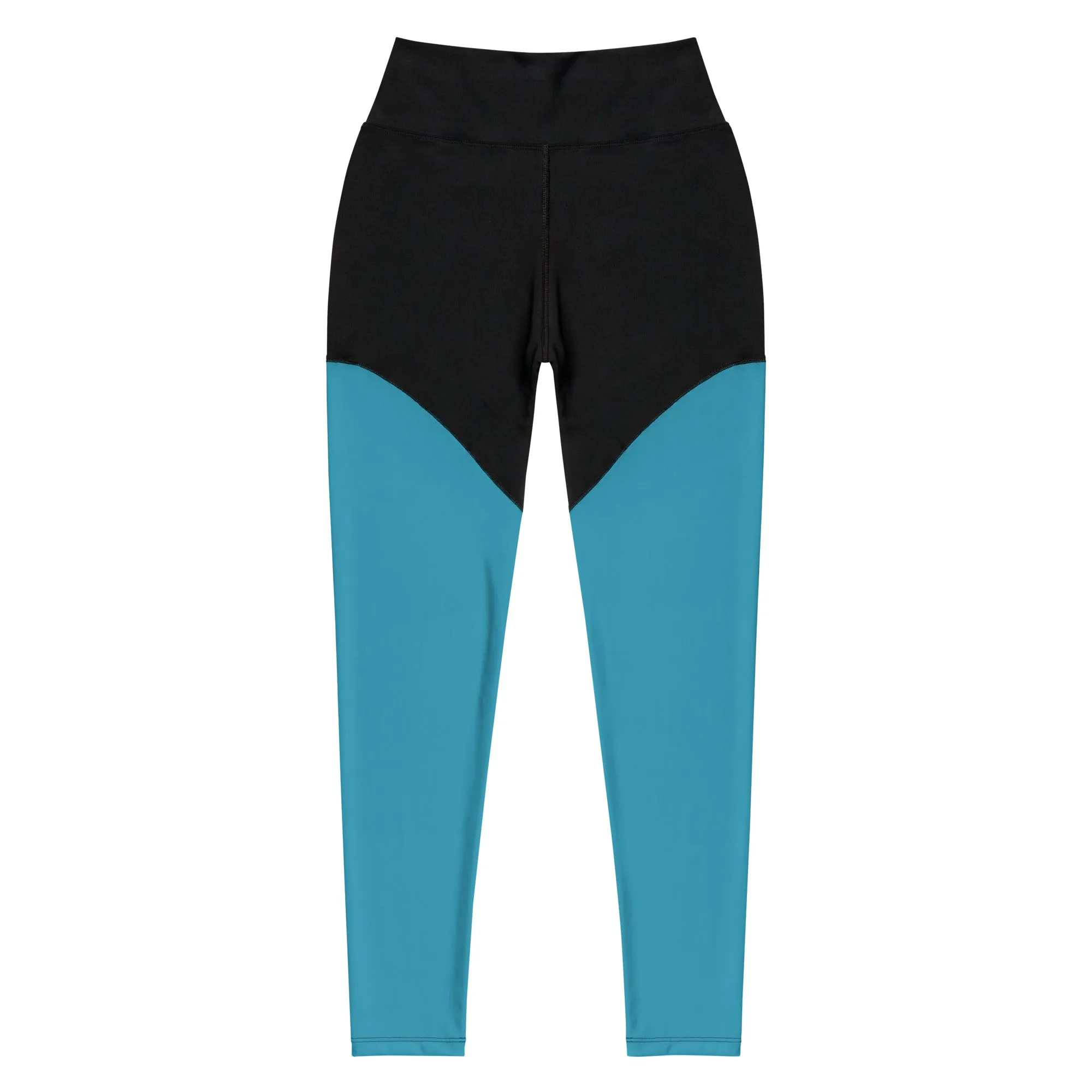 Blue Sports Leggings (Glamourange Women Sports Leggings With Design Colour)