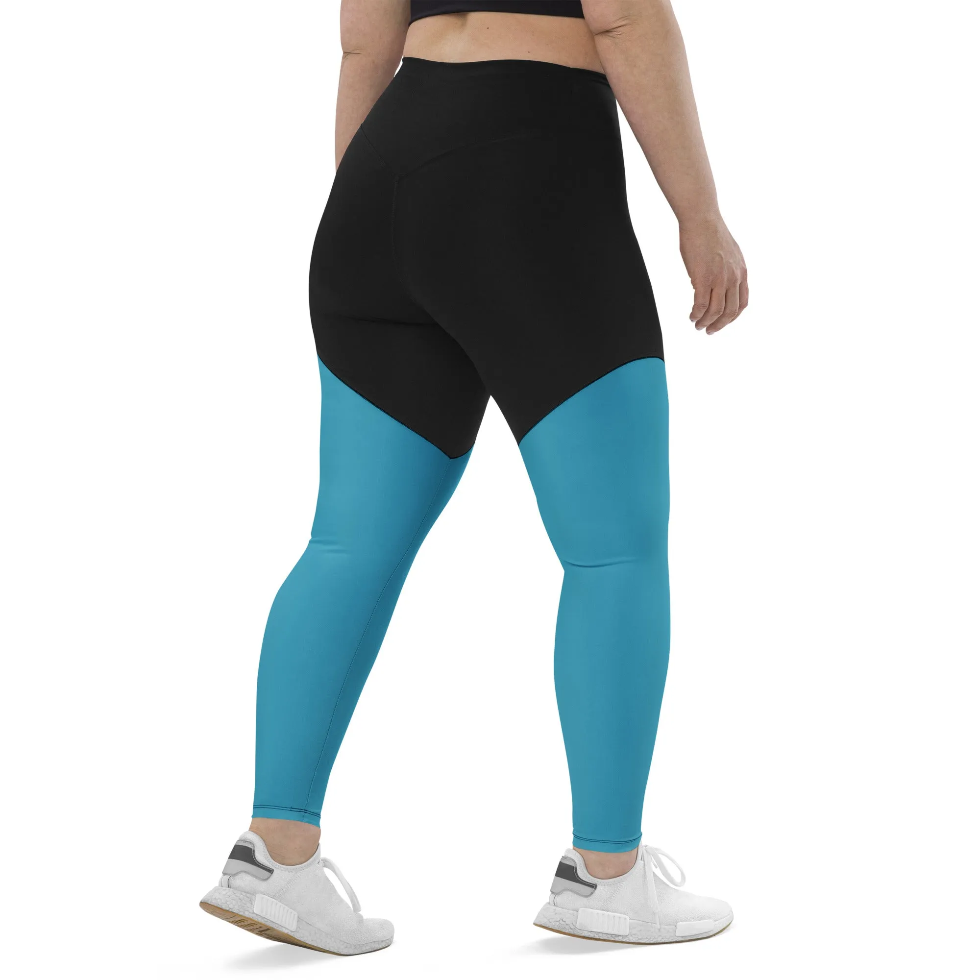 Blue Sports Leggings (Glamourange Women Sports Leggings With Design Colour)