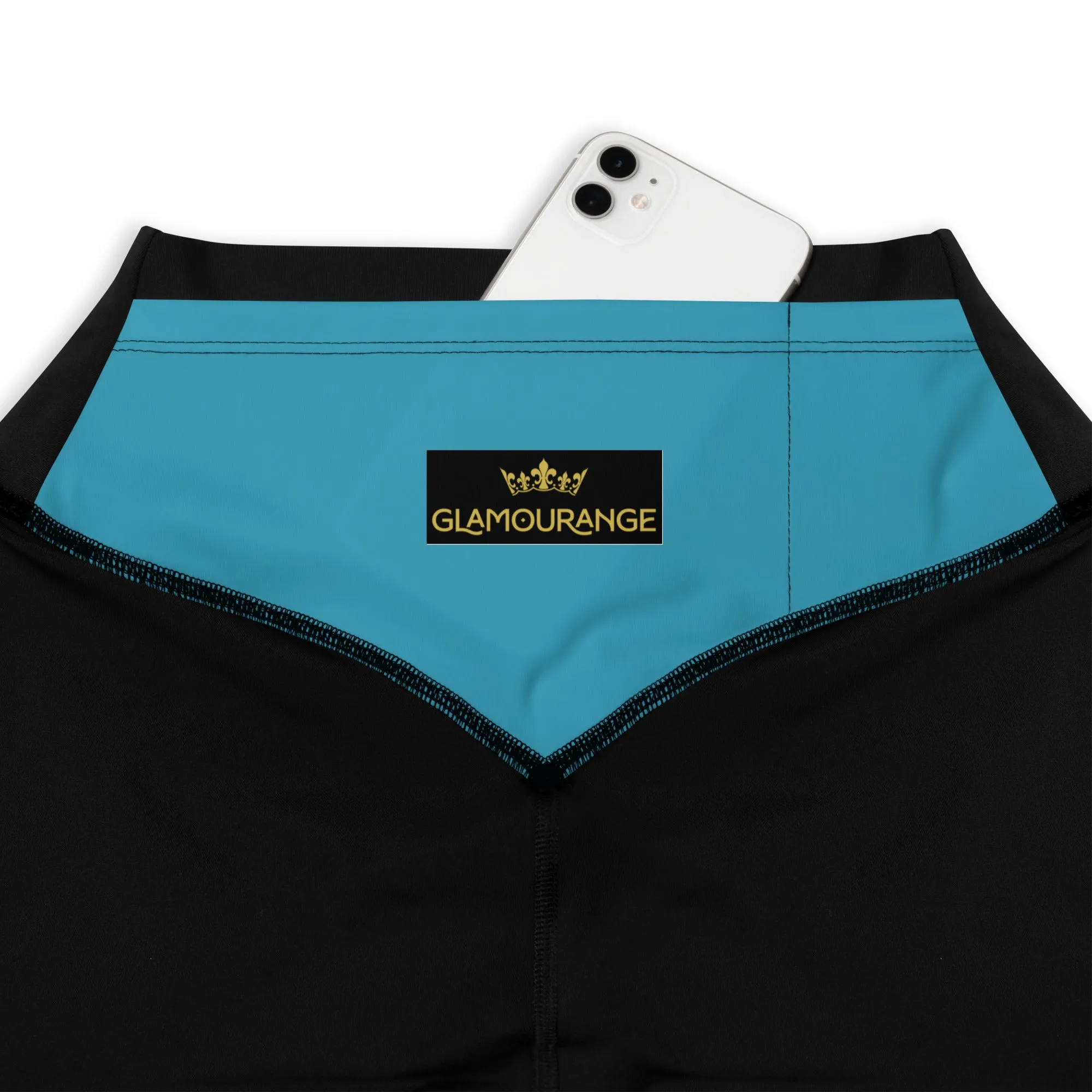Blue Sports Leggings (Glamourange Women Sports Leggings With Design Colour)