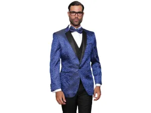 Blue Swirl Dinner Jacket Tuxedo Rental