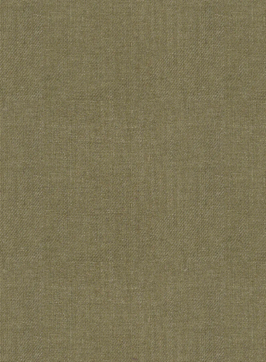 Campari Rustic Green Linen Pants