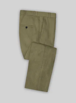 Campari Rustic Green Linen Pants