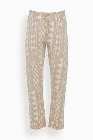 Cape Sweatpant in Camel/Dirty White