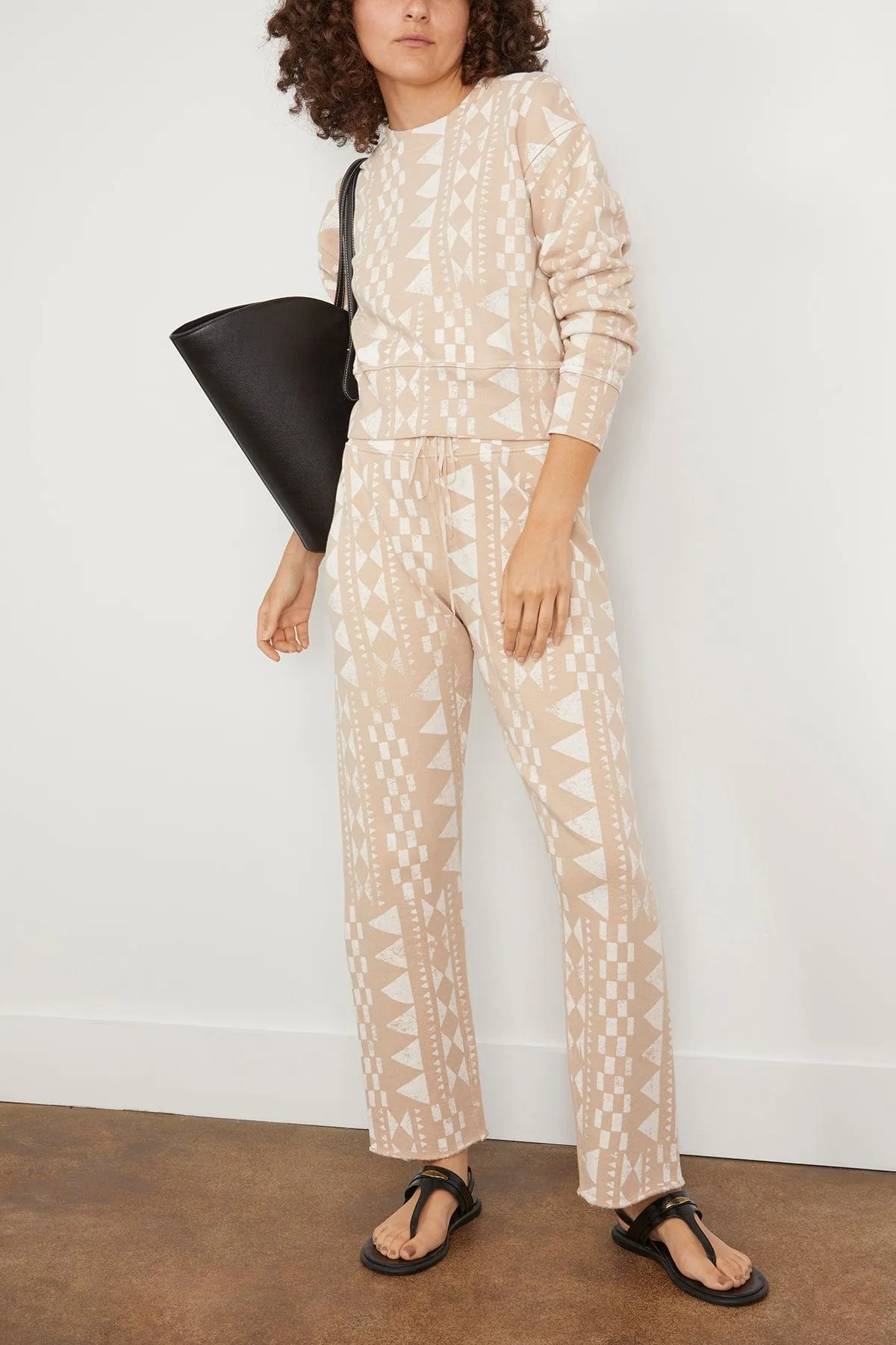 Cape Sweatpant in Camel/Dirty White