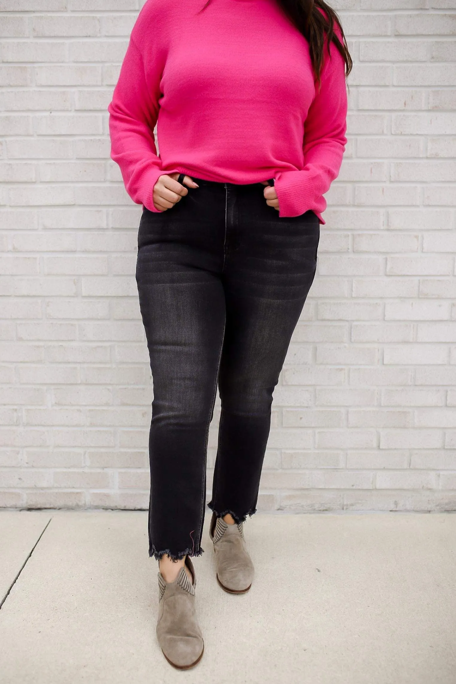 Celeste High Rise Slim Straight Jeans Plus/Reg