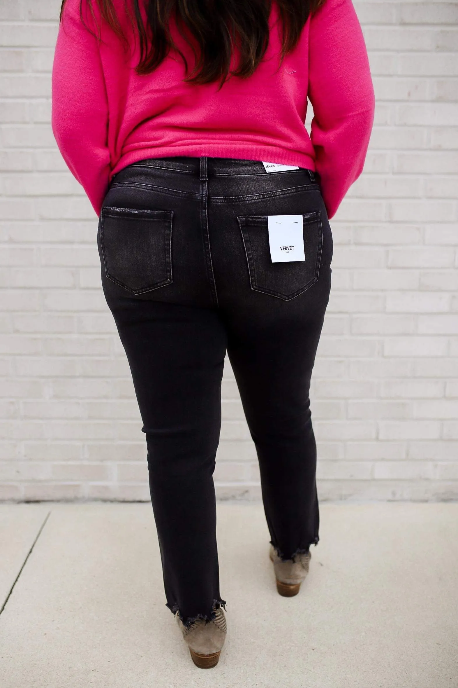 Celeste High Rise Slim Straight Jeans Plus/Reg