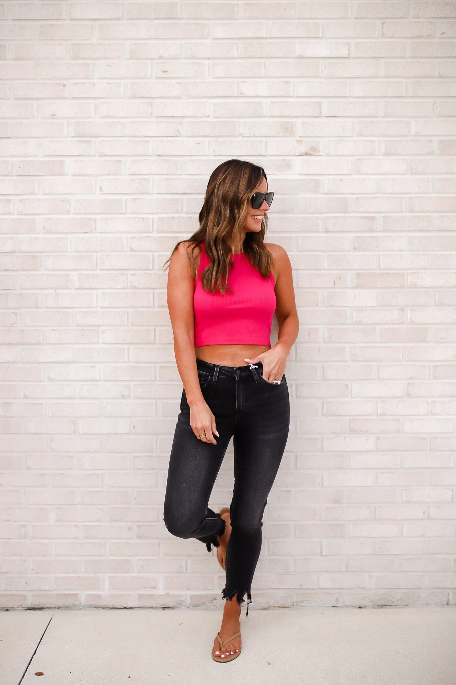 Celeste High Rise Slim Straight Jeans Plus/Reg