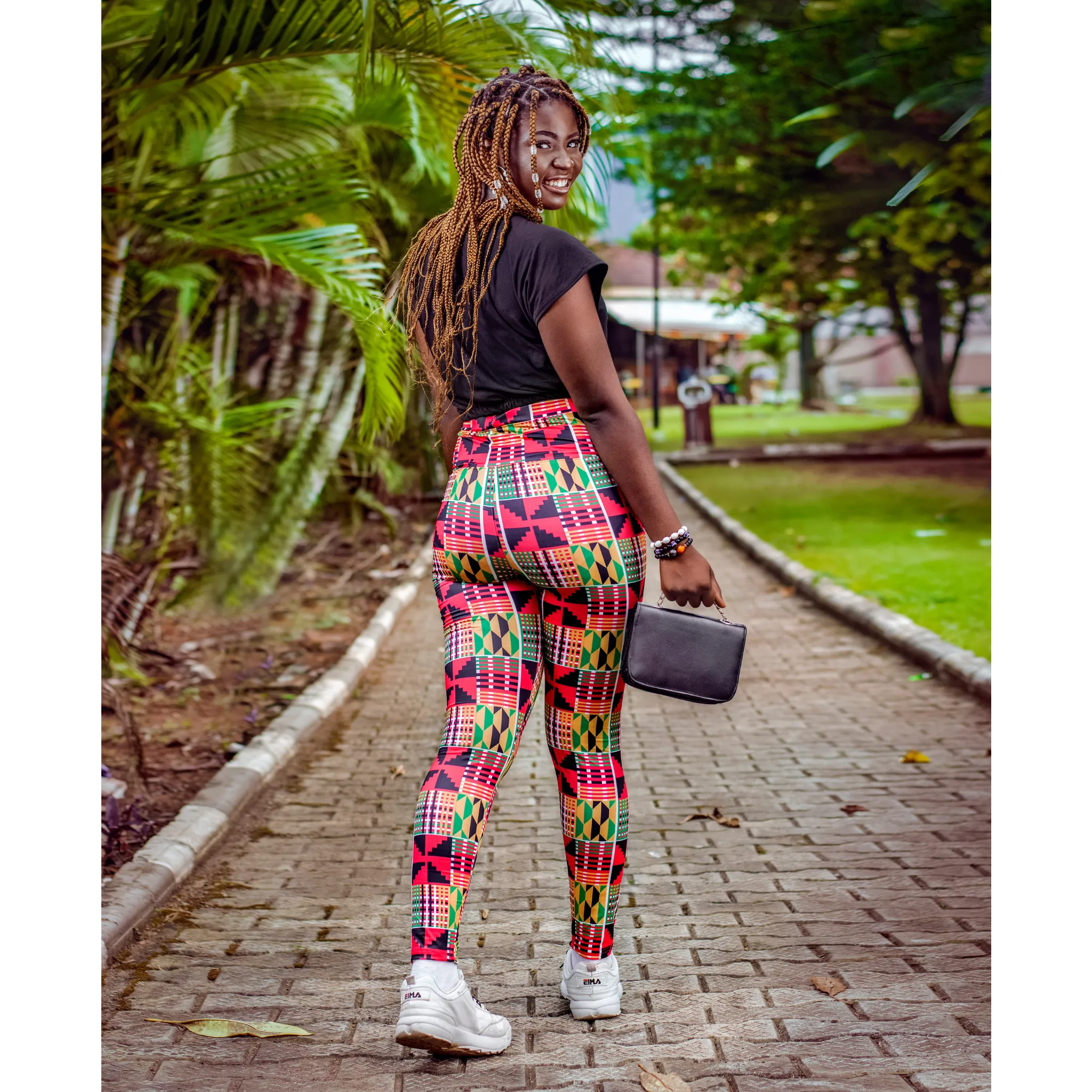Comfortable Kente Print Leggings: Unleashing African Colors with Vibrant Ethnic Leggings
