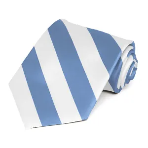 Cornflower and White Striped Tie