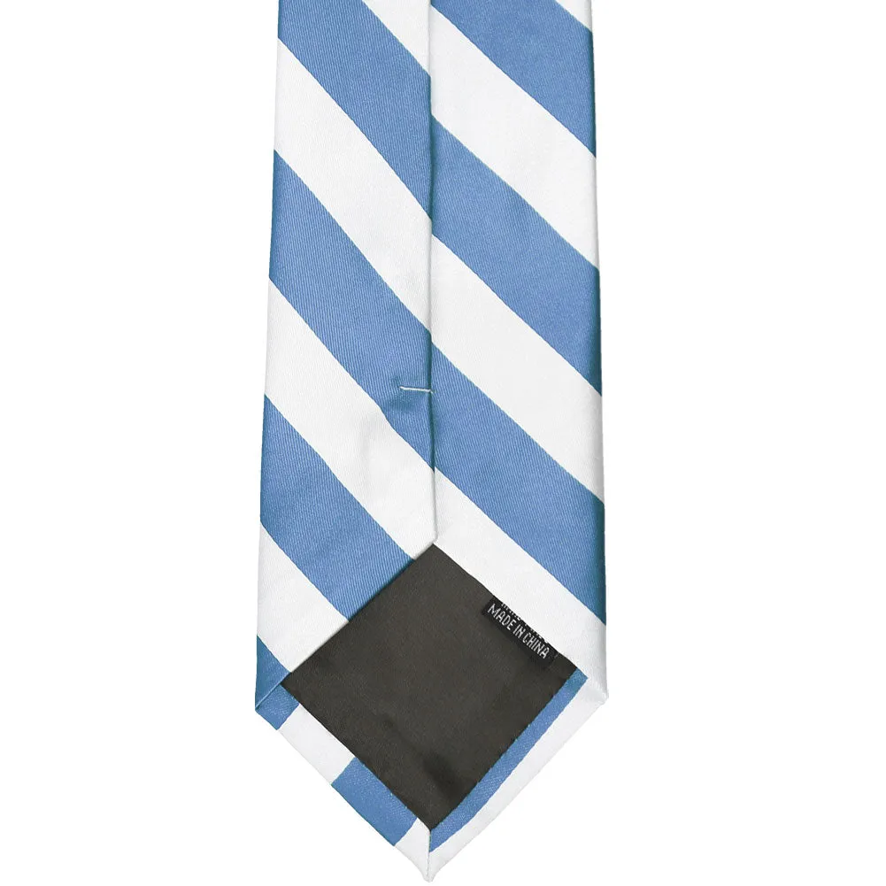 Cornflower and White Striped Tie