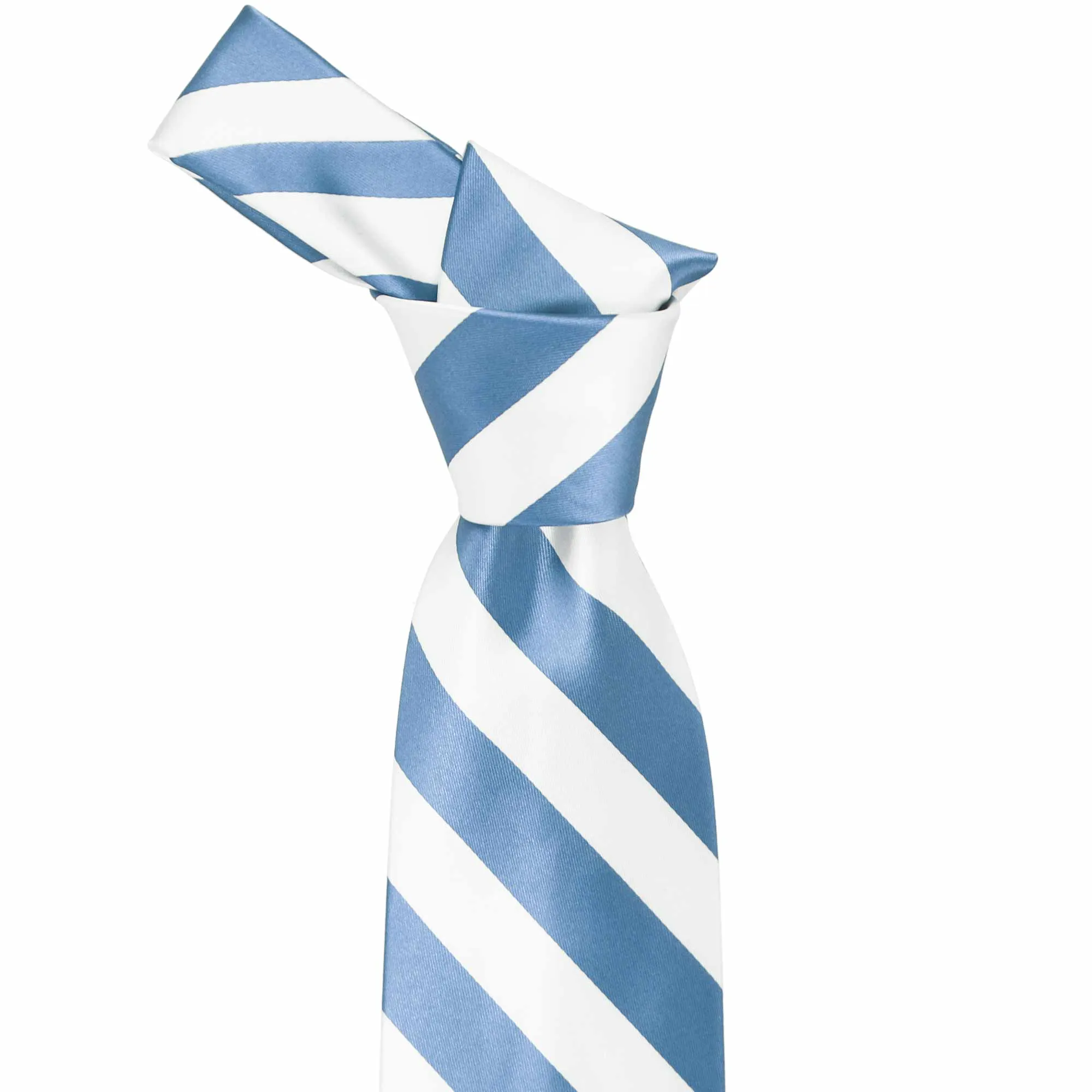 Cornflower and White Striped Tie