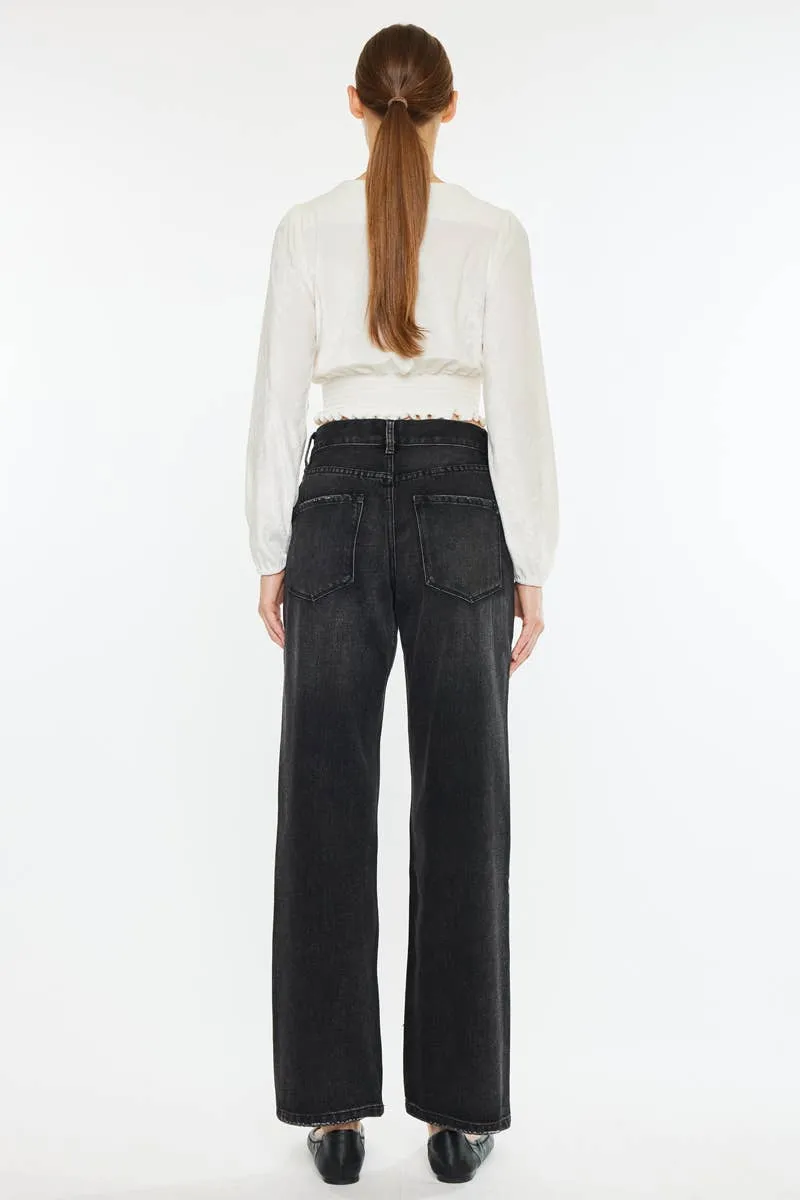 Dark Grey Straight Leg Jean