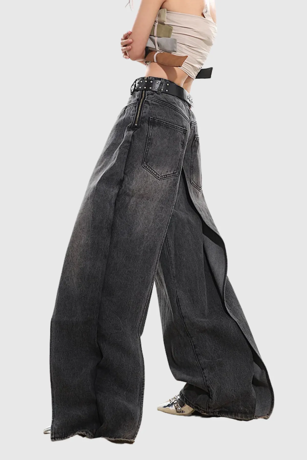 Deconstruct Wide Jeans