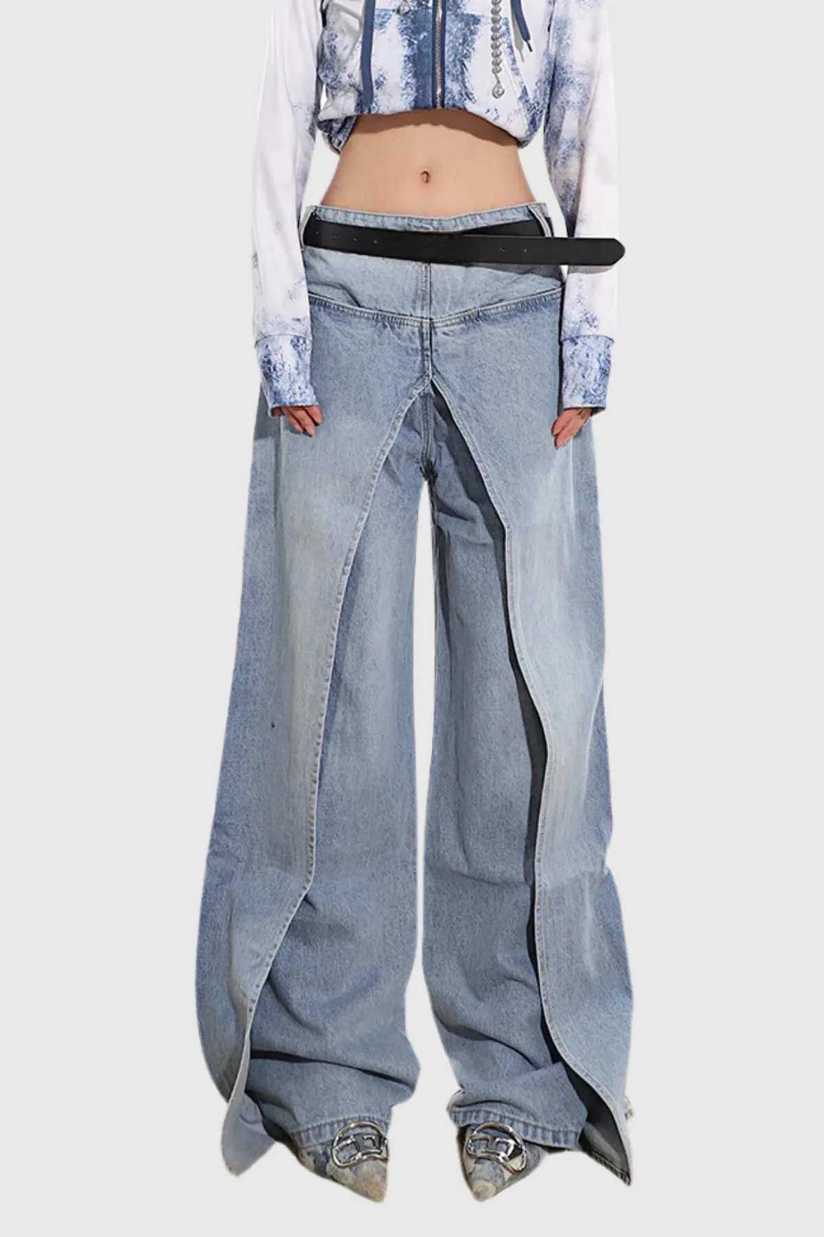 Deconstruct Wide Jeans