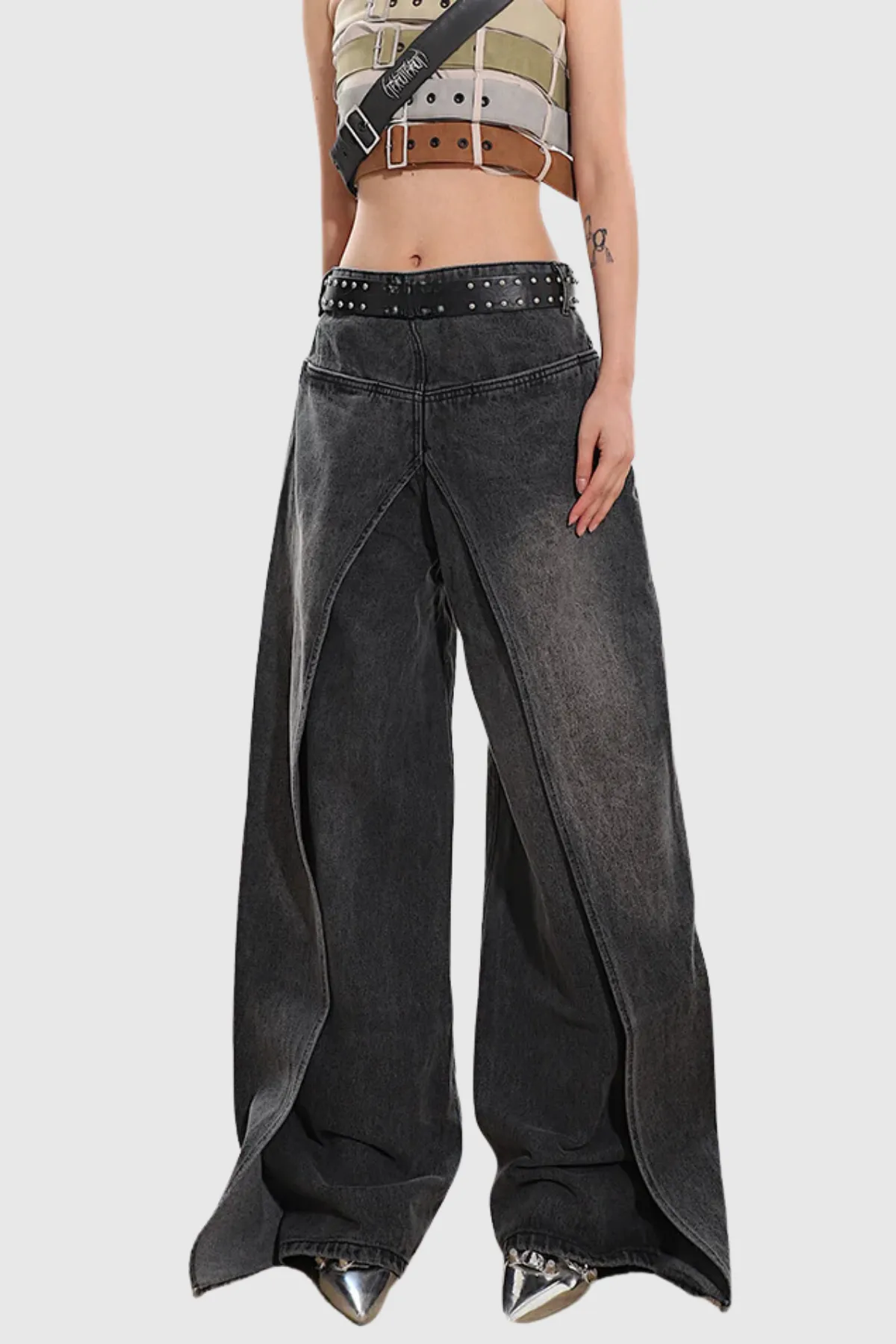 Deconstruct Wide Jeans