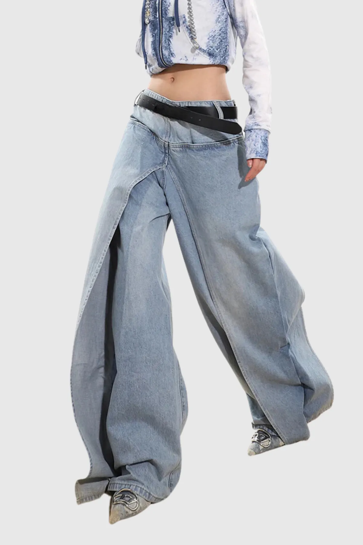 Deconstruct Wide Jeans