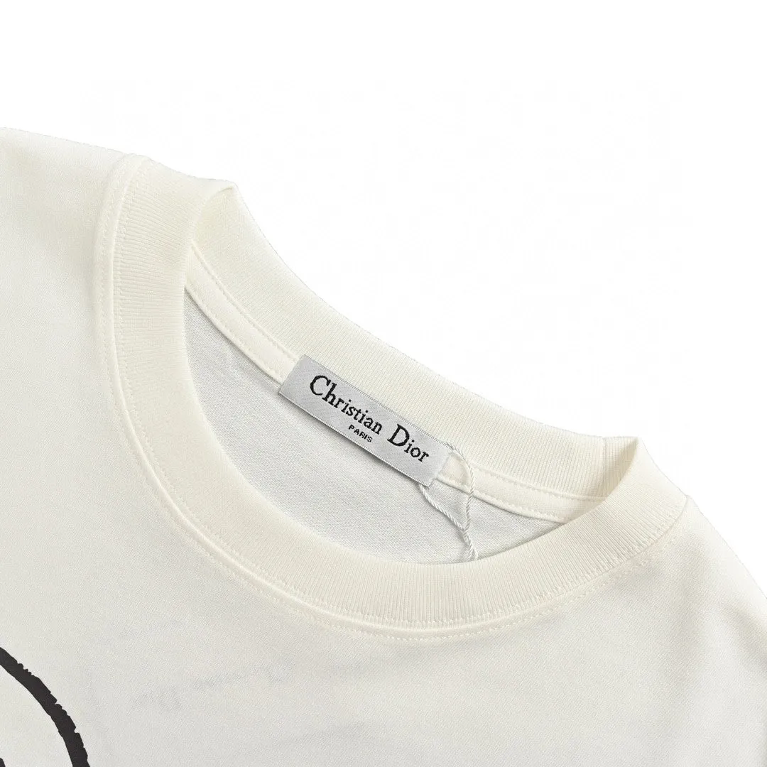 Dior White T-Shirt with Bold Logo