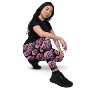 DOG BREED LEGGINGS with pockets - GOLDEN DOODLE - HERTTAHOUND - pink