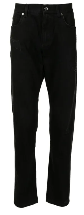 DOLCE & GABBANA - ripped-detail denim jeans