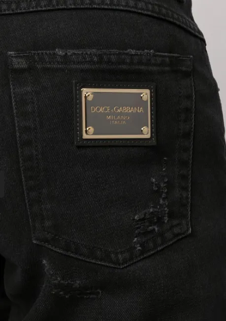 DOLCE & GABBANA - ripped-detail denim jeans