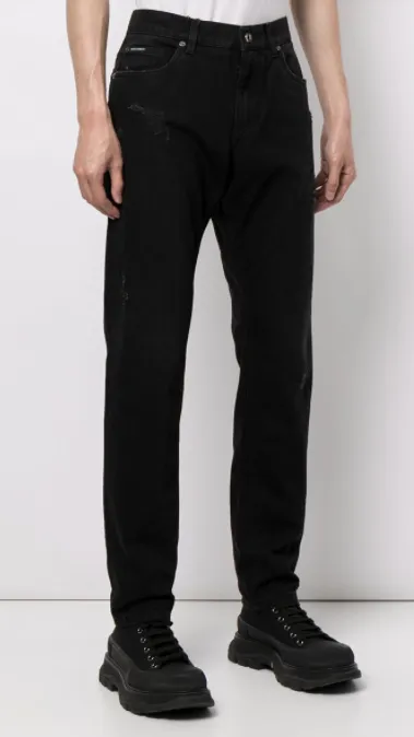 DOLCE & GABBANA - ripped-detail denim jeans