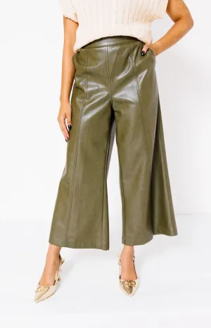 Dolce Cabo: Modern Moments Vegan Leather Pants, ARMY