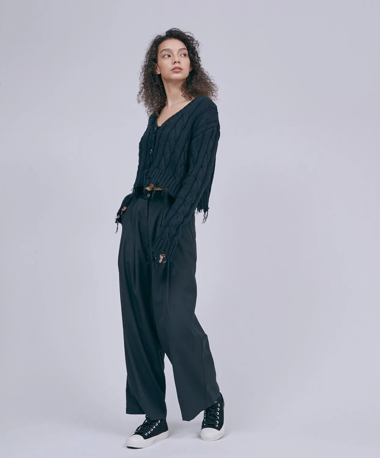 Double Front-Pleated Slacks