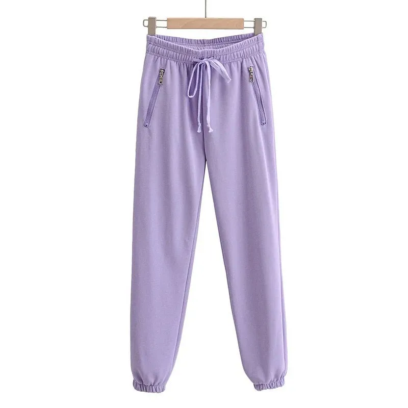 Drawstring Elastic Waist Drawstring Sweatpants