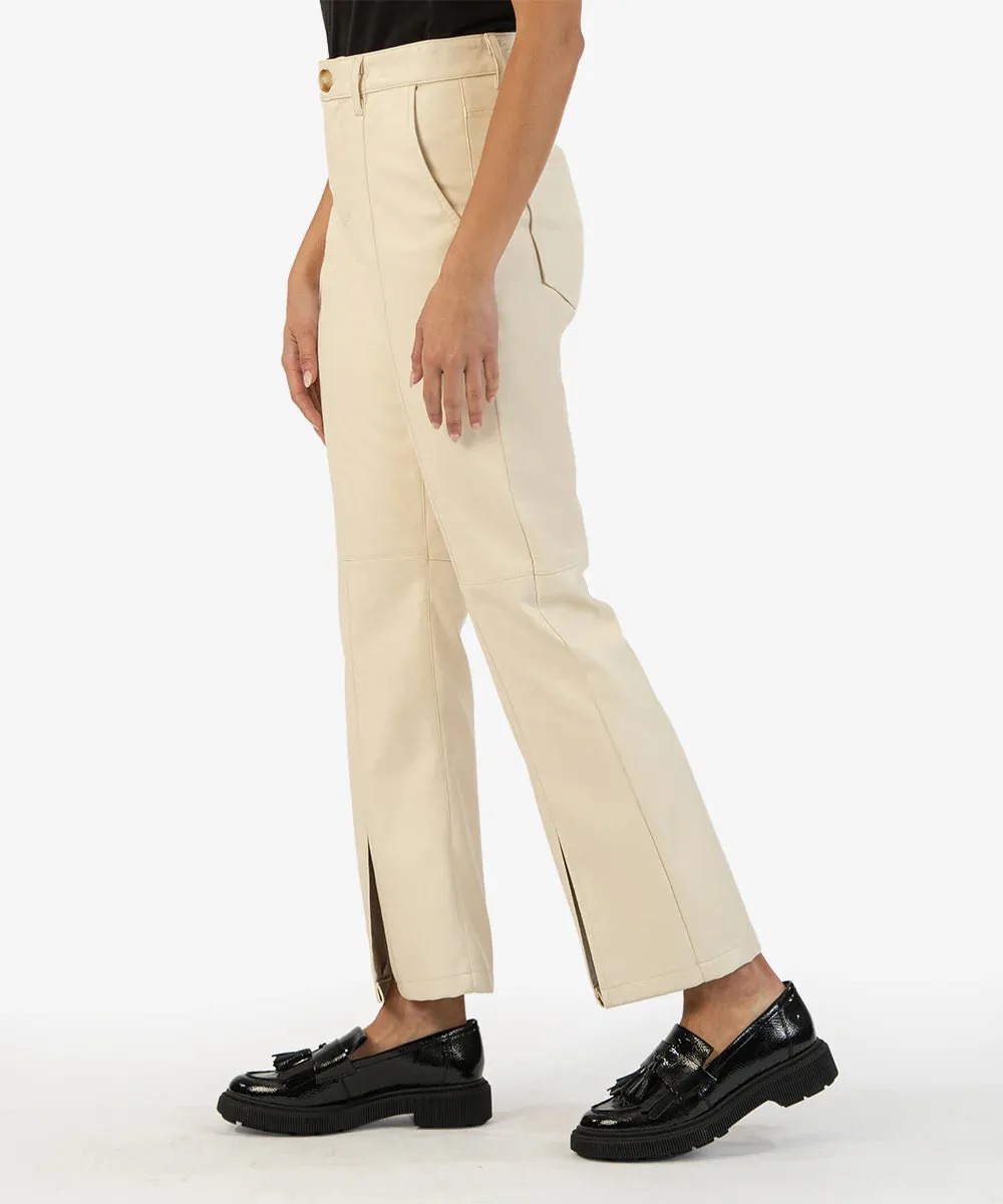 Ellery Faux Leather Ankle Flare