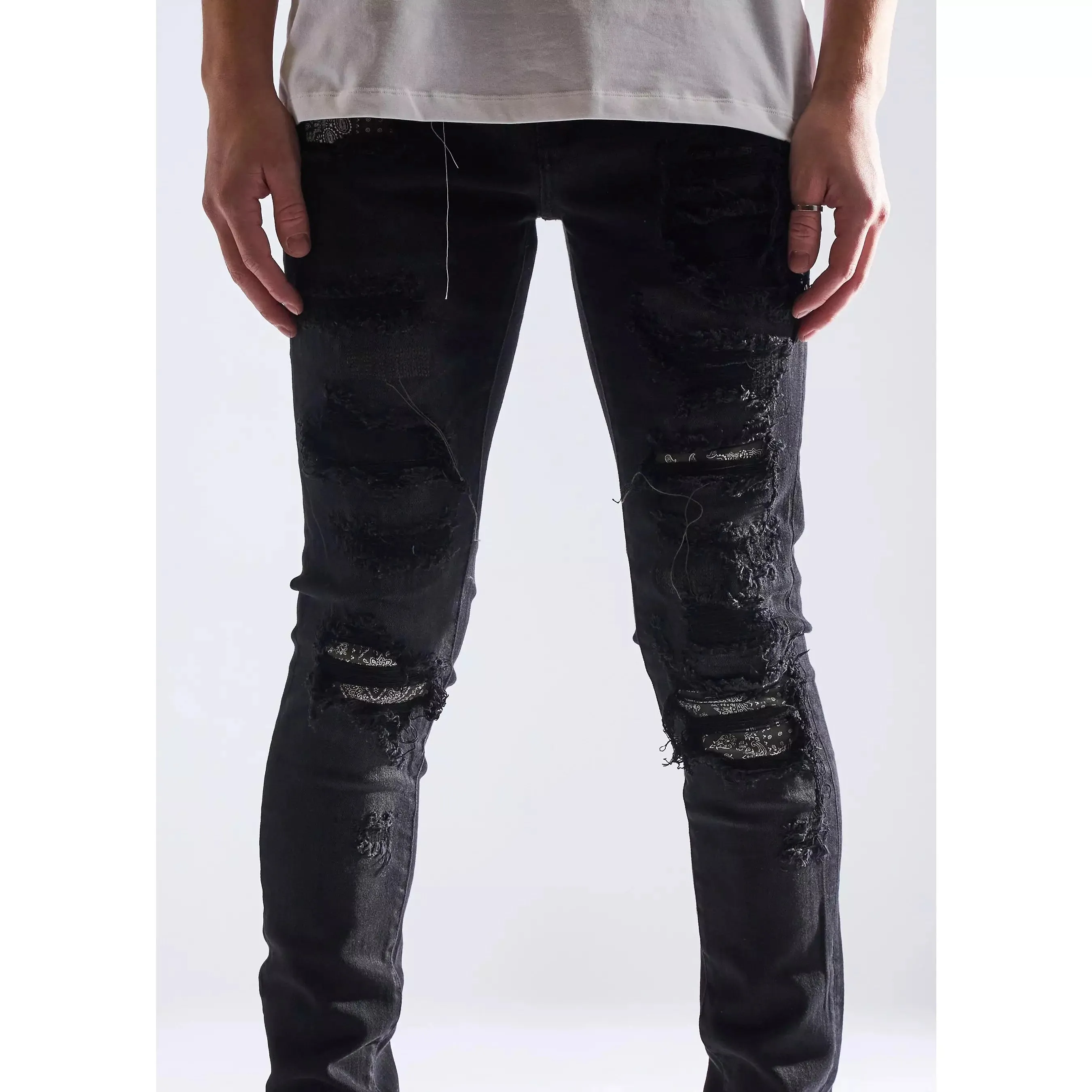 Embellish Oden Ripped Black Denim Jeans (EMBHOL21-1-26)