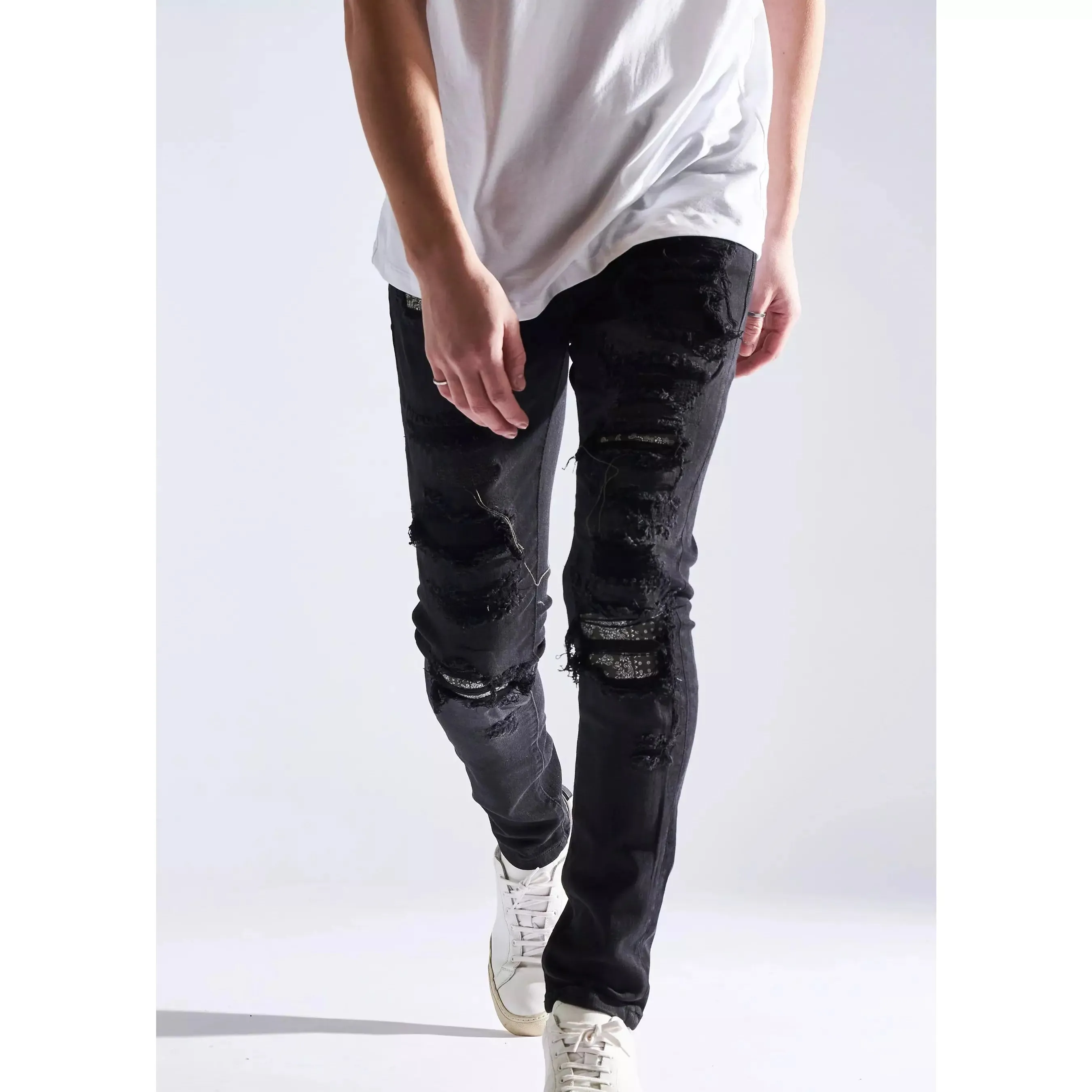 Embellish Oden Ripped Black Denim Jeans (EMBHOL21-1-26)