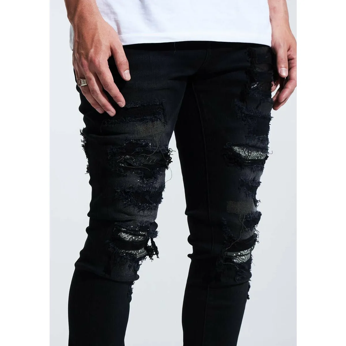 Embellish Oden Ripped Black Denim Jeans (EMBHOL21-1-26)