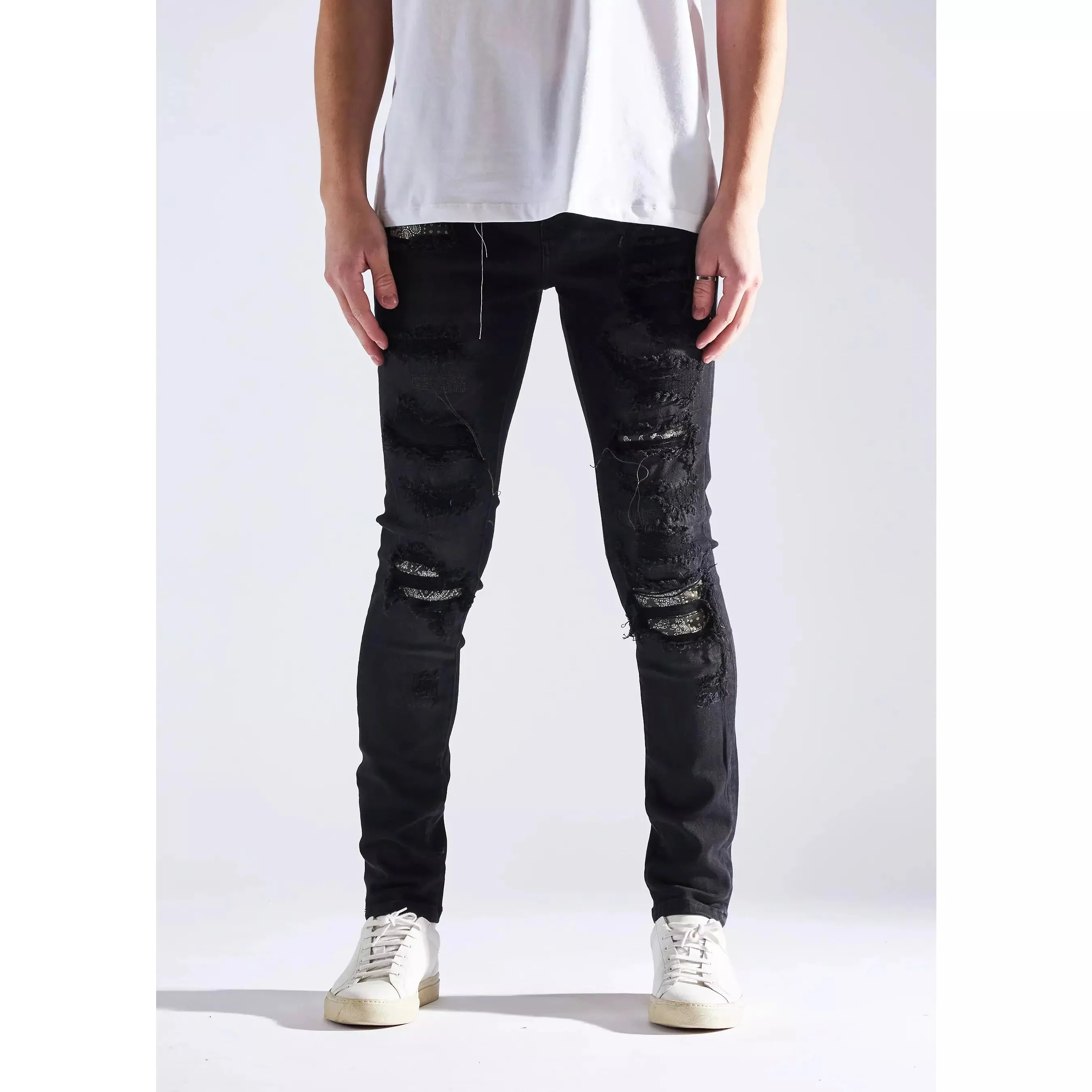 Embellish Oden Ripped Black Denim Jeans (EMBHOL21-1-26)