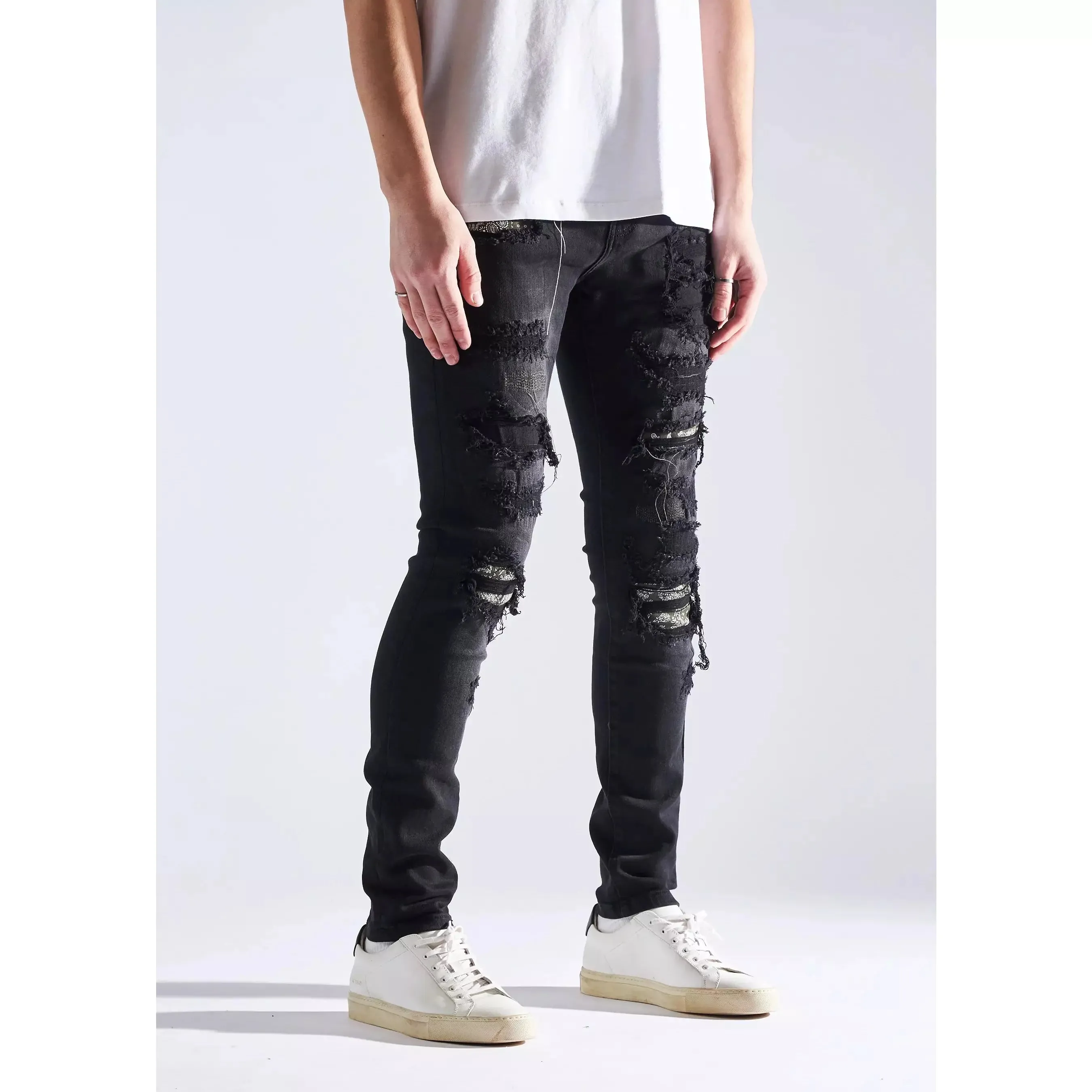 Embellish Oden Ripped Black Denim Jeans (EMBHOL21-1-26)
