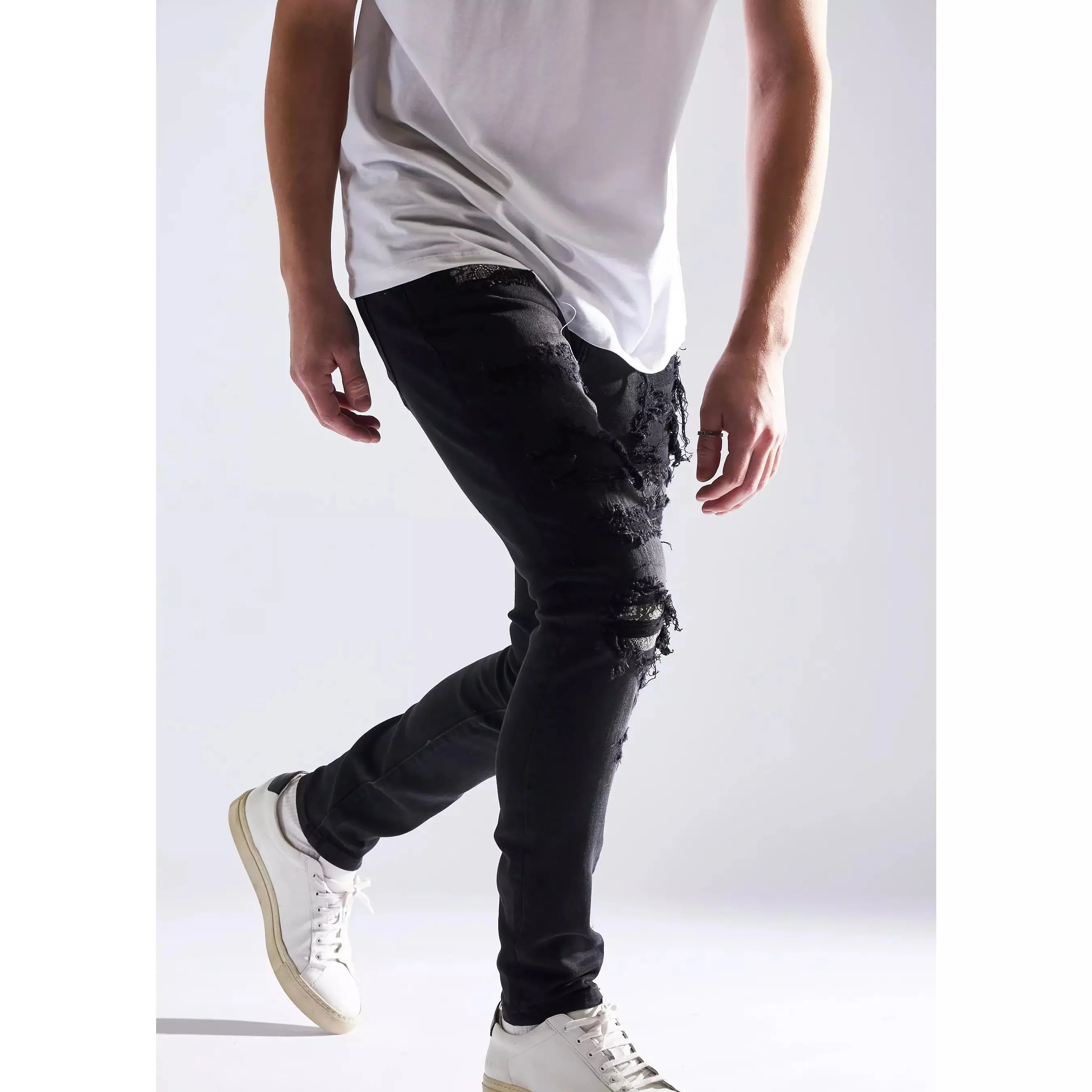 Embellish Oden Ripped Black Denim Jeans (EMBHOL21-1-26)