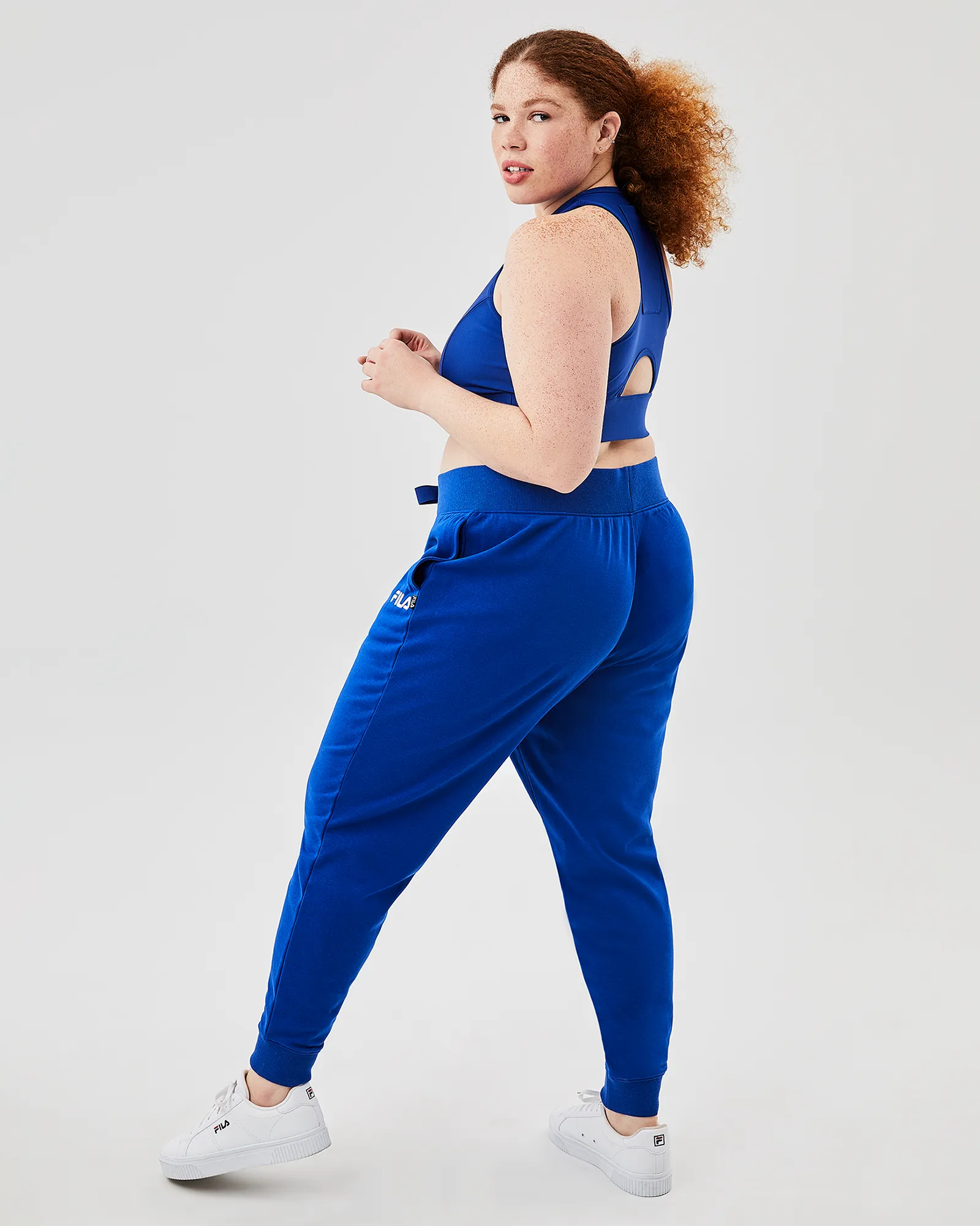 Emiliana Drawstring Jogger | Royal Blue / White