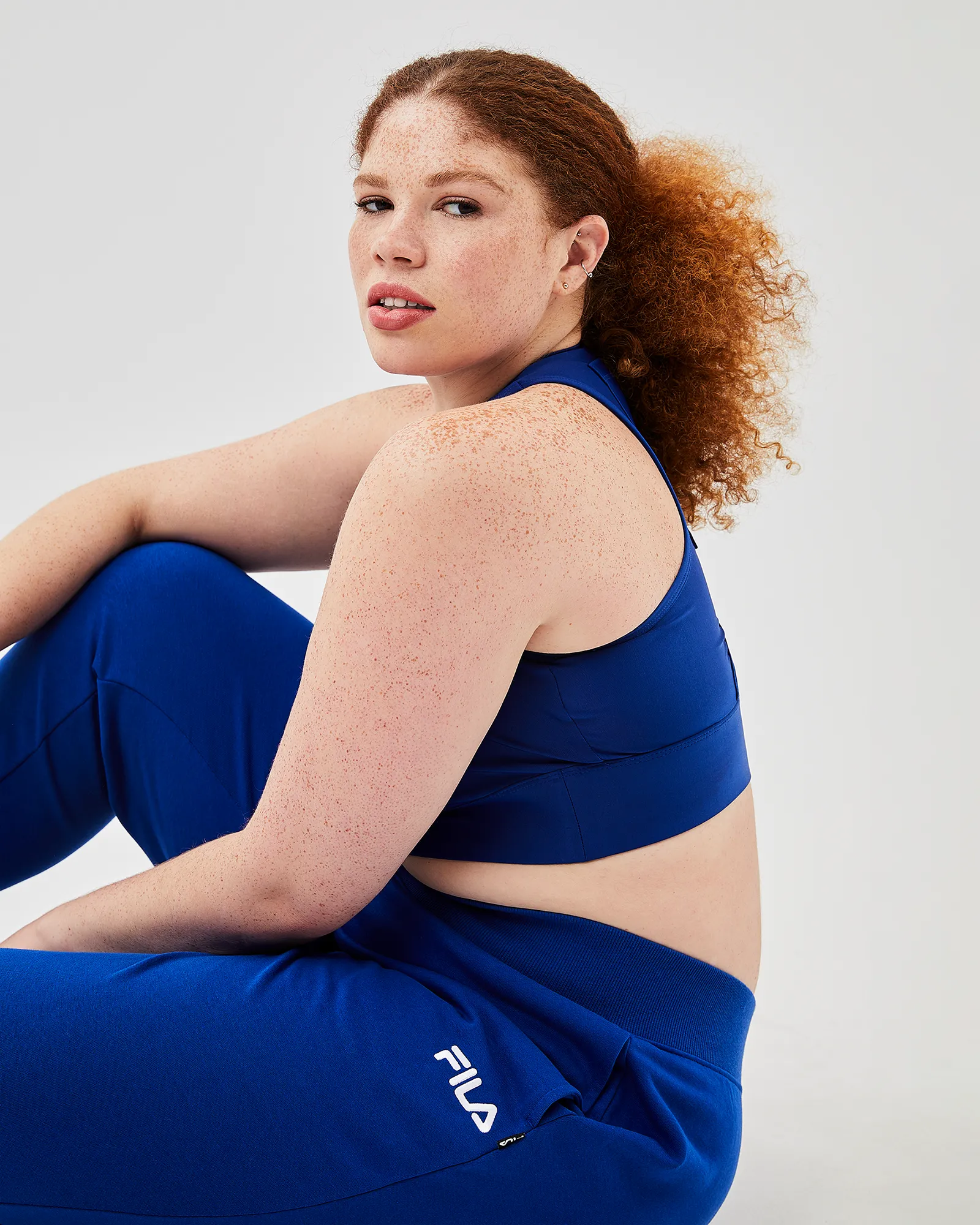 Emiliana Drawstring Jogger | Royal Blue / White