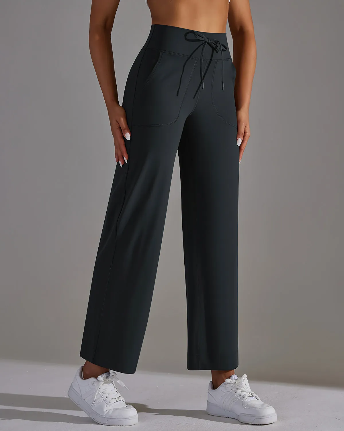Fern Flare Pocket Leggings - Black