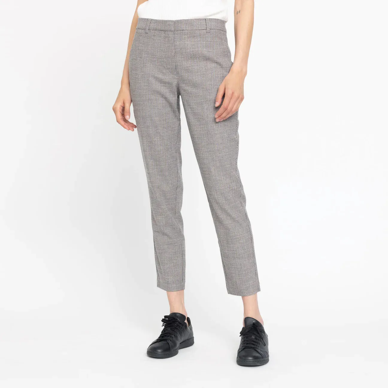 Five Units Kylie Crop in Navy Sand Mix Check